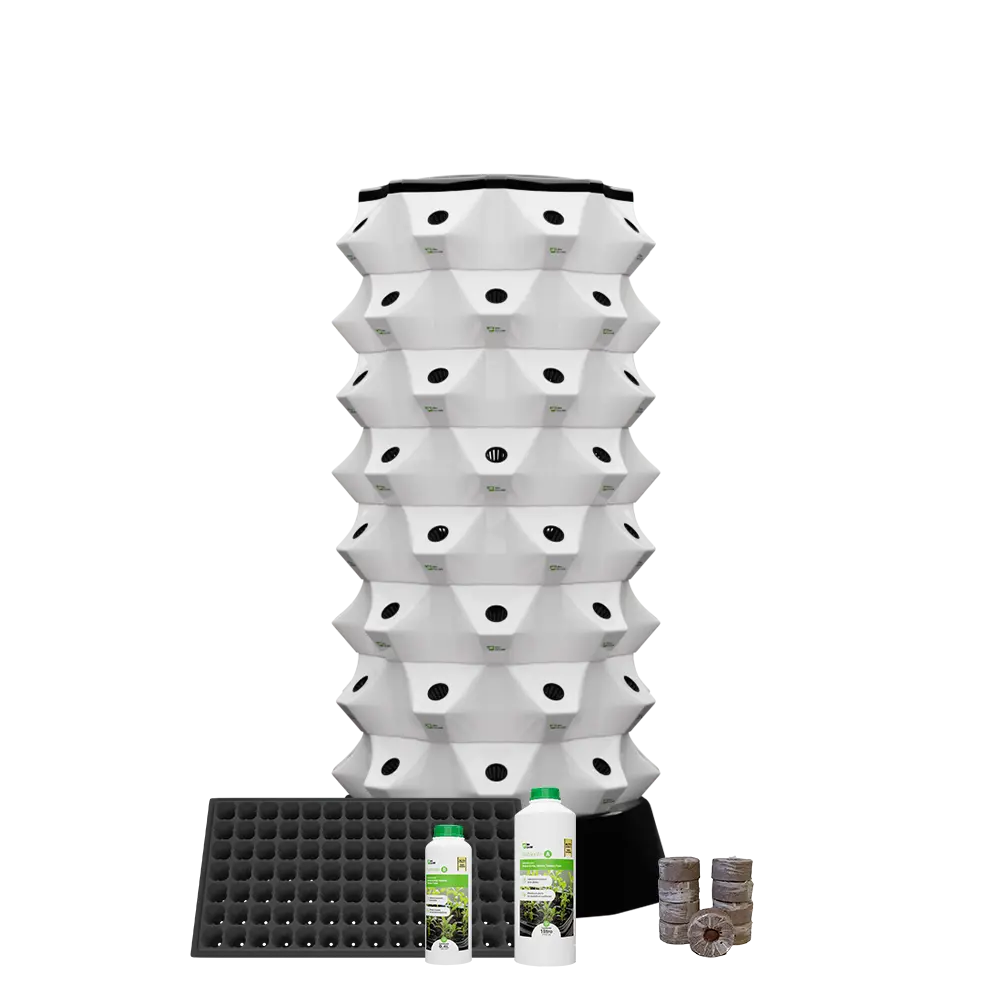 Kit HidroLand Torre Hidropónica X8 — 64 plantas | WG‑HIDRO‑KIT8